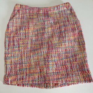 EUC Merona Multi Colored Tweed Pencil Skirt, Lined, Size 6